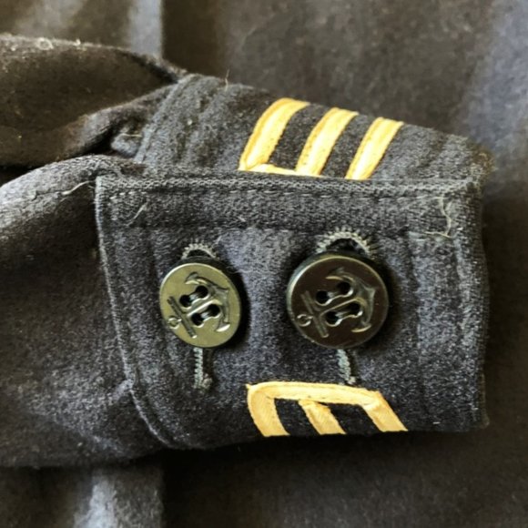 Vintage NAVY WWII wool two piece uniform MCB 10 13 button pants - Picture 3 of 8